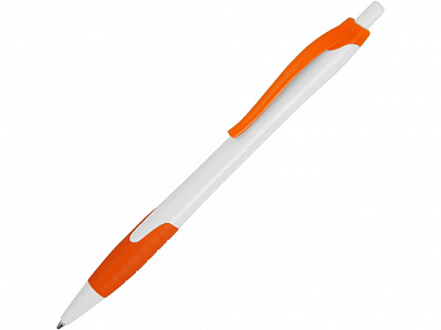 Ручка пластиковая шариковая Santa Monica (Белый/оранжевый)