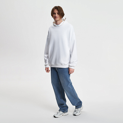 Худи оверсайз унисекс Фьюжн (Fusion), белый