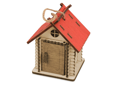 Подвеска Избушка (Натуральный/красный)