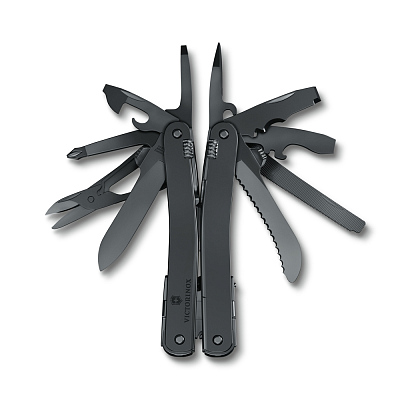 Мультитул VICTORINOX SwissTool Spirit MXBS, 105 мм, 24 функции, чёрный, в нейлоновом чехле