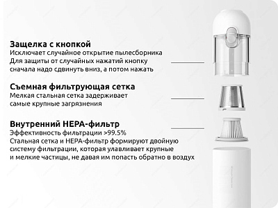 Портативный пылесос Xiaomi Mi Vacuum Cleaner Mini