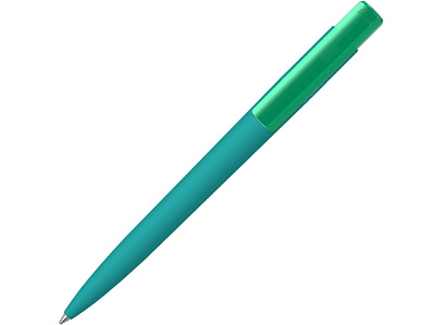 Ручка металлическая шариковая RECYCLED PET PEN PRO K transparent GUM soft-touch (Бирюзовый)