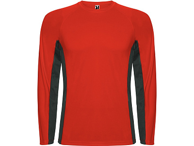 Футболка с длинным рукавом Shanghai мужская (Красный/графитовый)