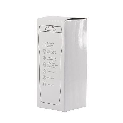 Термостакан "Монтана" 400 мл, покрытие пудра, черный