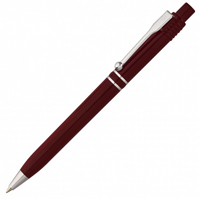 Ручка шариковая Raja Chrome, бордовая (Бордовый)