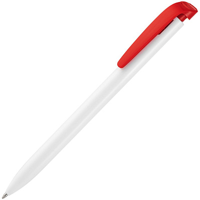 Ручка шариковая Favorite, белая с красным (Красный)