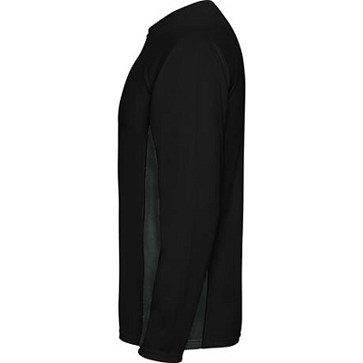 Спортивная футболка SHANGHAI L/S мужская, ЧЕРНЫЙ/ТЕМНЫЙ ГРАФИТ 2XL