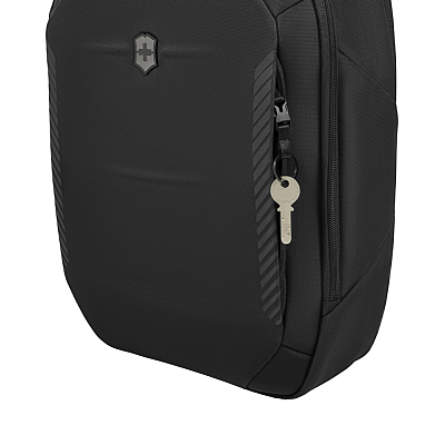 Рюкзак VICTORINOX Crosslight City Daypack, черный, RPET полиэстер, 32x18x46 см, 20 л