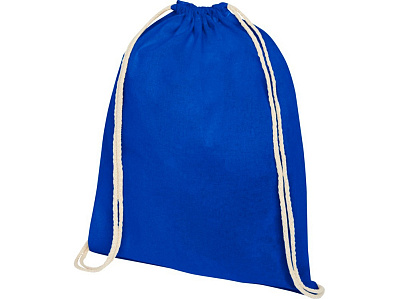 Рюкзак со шнурком Tenes из хлопка 140 г/м² (Синий)