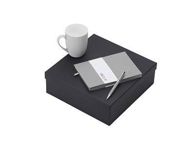 Подарочный набор COLOR IT с блокнотом, металлической ручкой и кружкой (Серый)