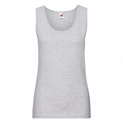Майка женская "Lady-Fit Valueweight Vest", серо-лиловый_L, 97% хлопок,3%полиэстер, 165 г/м2 (Серый)