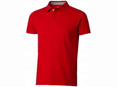 Рубашка поло Hacker мужская (Красный/серый)