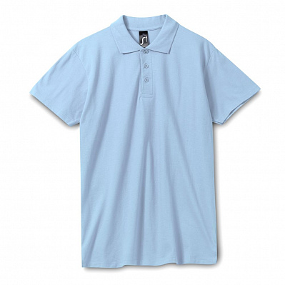 Рубашка поло мужская Spring 210, голубая (Голубой)