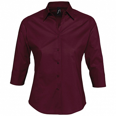Рубашка женская с рукавом 3/4 Effect 140, бордовая (Бордовый)