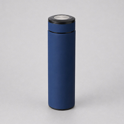 Вакуумный термос Vacuum Flask C1, soft touch, 420мл (Темно-синий/черный/серебристый)