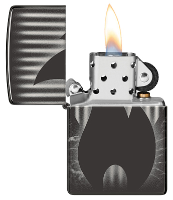 Зажигалка ZIPPO Classic с покрытием High Polish Black, латунь/сталь, черная, глянцевая, 38x13x57 мм