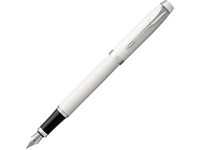 Перьевая ручка Parker IM, F (Белый, серебристый)