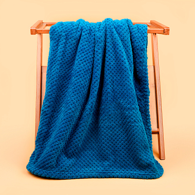 Плед WAFFLE, светло-синий