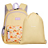 Рюкзак TORBER CLASS X Mini, жёлтый с орнаментом, полиэстер 900D + Мешок для сменной обуви в подарок! - Фото 1