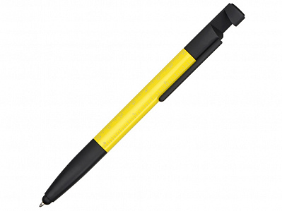 Ручка-стилус пластиковая шариковая Multy (Желтый/черный)