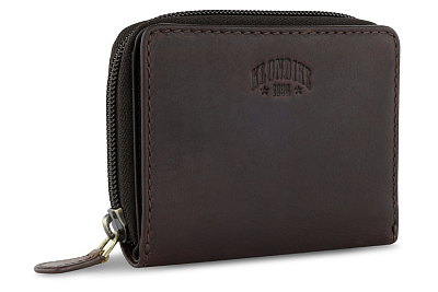 Бумажник KLONDIKE RUSH «Dana», натуральная кожа в темно-коричневом цвете, 11 х 9 х 2,5 см