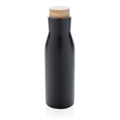 Герметичная вакуумная бутылка Clima со стальной крышкой, 500 мл (Черный;)