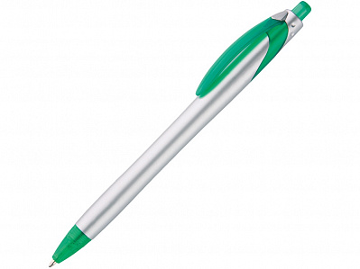 Ручка пластиковая шариковая Каприз Сильвер (Серебристый/зеленый)