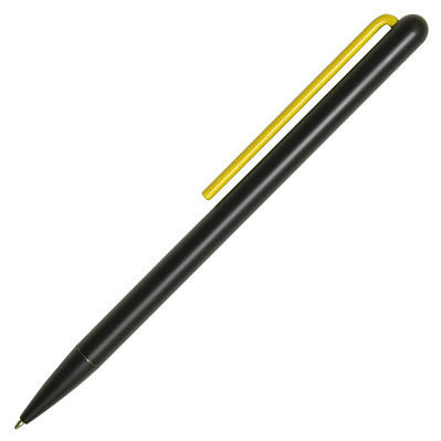 Шариковая ручка GrafeeX в чехле, черная с желтым (Желтый)