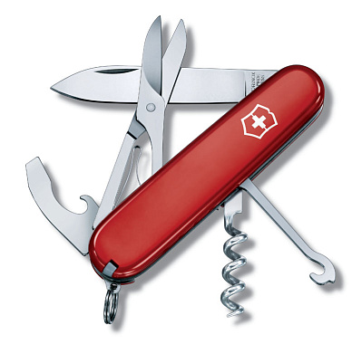 Нож перочинный VICTORINOX Compact, 91 мм, 15 функций  (Красный)