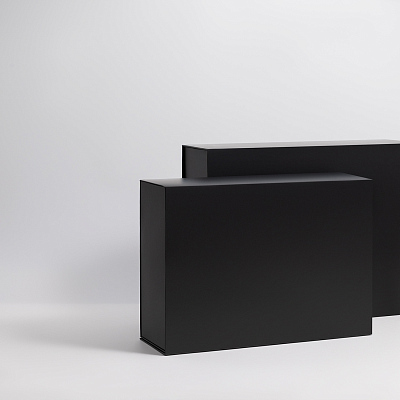 Подарочная коробка-трансформер средняя, черная