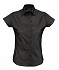 Рубашка женская с коротким рукавом Excess, черная - Фото 1