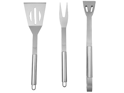 Набор для барбекю в кейсе: лопатка, щипцы, вилка Salvy