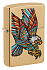 Зажигалка ZIPPO Tattoo Eagle с покрытием Brushed Brass, медь/сталь, золотистая, матовая, 38x13x57 мм - Фото 1