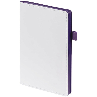 Ежедневник White Shall, недатированный, белый с фиолетовым (Фиолетовый)