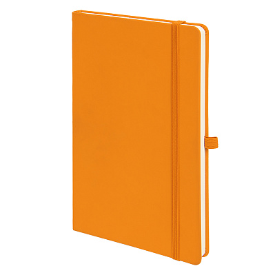 Бизнес-блокнот SILKY, формат А5, в клетку (Оранжевый)