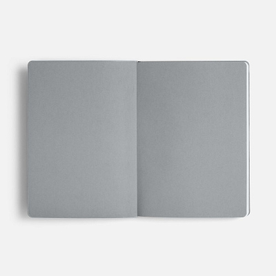 Ежедневник Doppio, недатированный, черный с серым