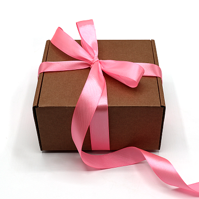 Лента атласная 150 см (ширина 2,5 см), розовый