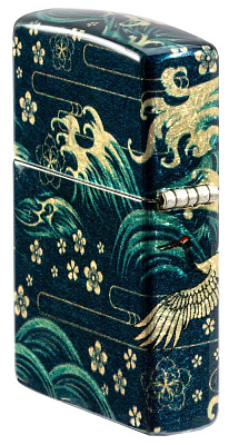 Зажигалка ZIPPO Eastern с покрытием 540 Tumbled Brass, латунь/сталь, зеленая, 38x13x57 мм