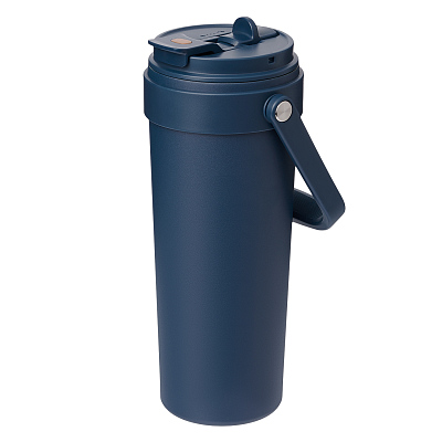 Термокружка вакуумная Соло (Solo), синяя