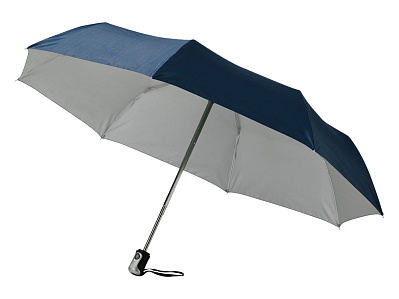 Зонт складной Alex (Темно-синий/серебристый)