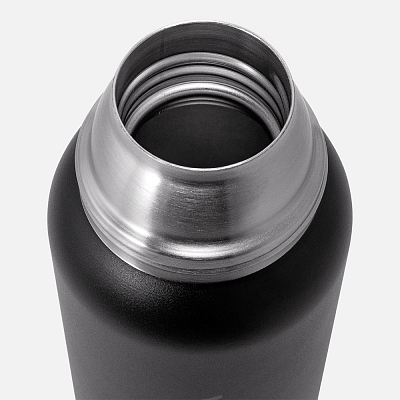 Термос Relaxika 1000 со стикерпаком, черный