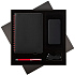 Подарочный набор Vista, черный/красный (ежедневник, ручка, аккумулятор) - Фото 1