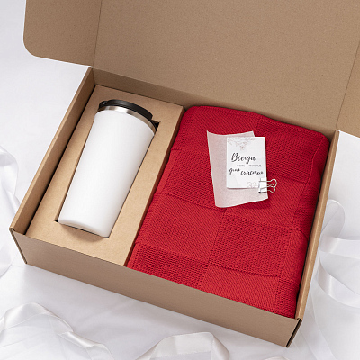 Термокружка вакуумная Палермо (Palermo), белая, зернистое покрытие