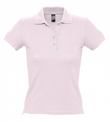 Рубашка поло женская People 210, нежно-розовая (Розовый)