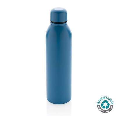 Вакуумная бутылка из переработанной нержавеющей стали (стандарт RCS), 500 мл (Синий;)
