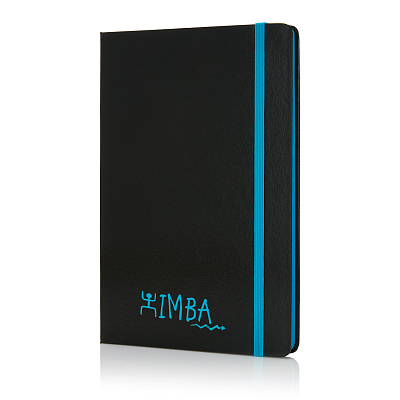 Блокнот на резинке с цветным срезом, А5