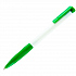 N13, ручка шариковая с грипом, пластик, белый, зеленый - Фото 1