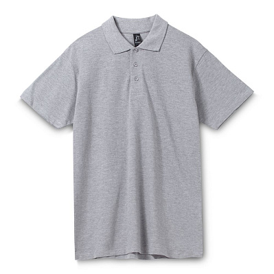 Рубашка поло мужская Spring 210  (Серый меланж)