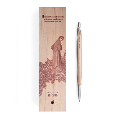 Шариковая ручка Pininfarina Cambiano DANTE INFERNO (Сочный красный; серебряный)