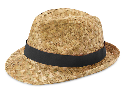Шляпа из натуральной соломы PRICUS (Чёрный)